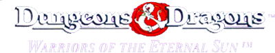 Dungeons & Dragons Warriors of the Eternal Sun logo for Sega Genesis
